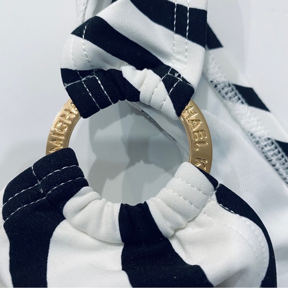 MICHAEL Michael Kors zebra print 2 piece logo ring swimsuit - Picture 8 of 8